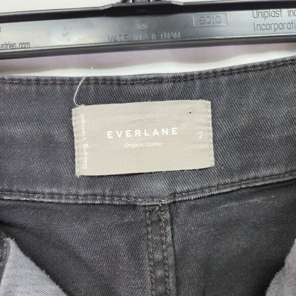 Everlane The Utility Straight Leg Pant Size 2 Faded Black High Rise Cropped - Picture 5 of 12